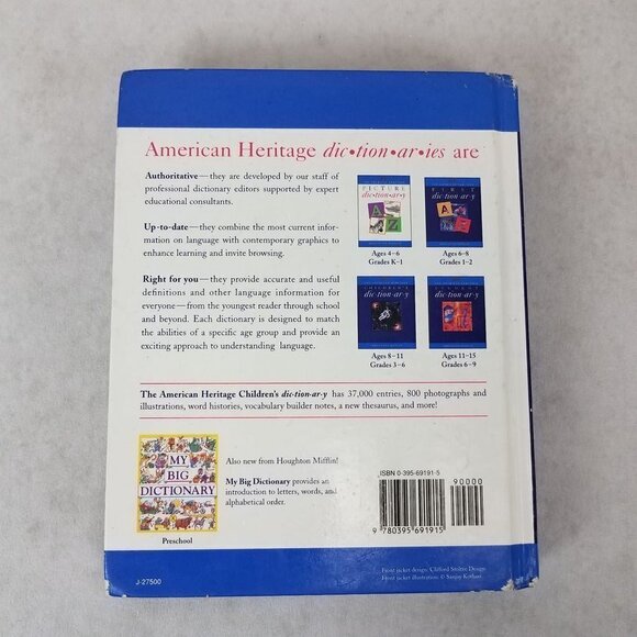 American Heritage Children's Dictionary Houghton Mifflin Ages 8-11 Grades 3-6 - Picture 2 of 4